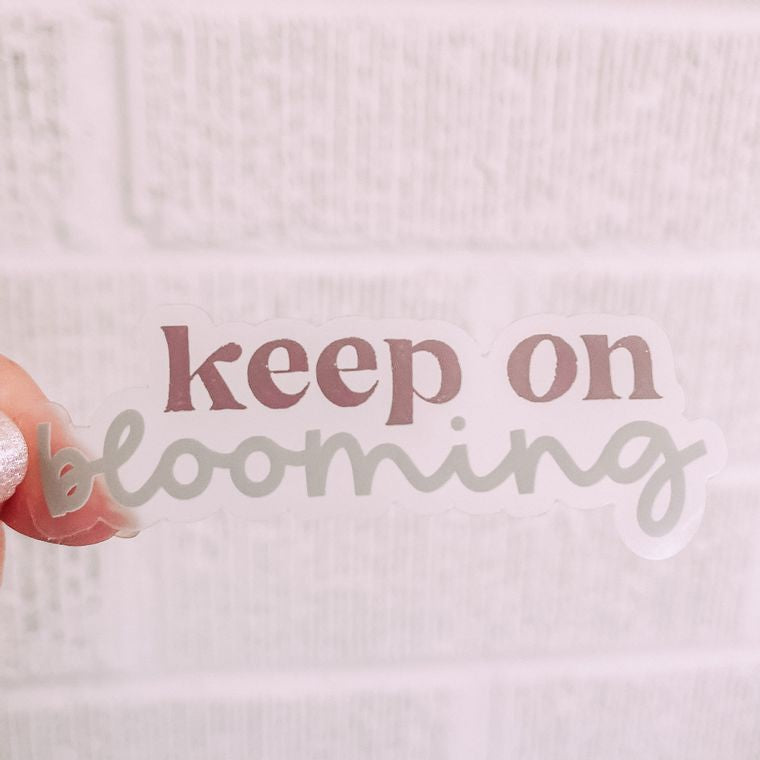 CLEAR Keep on Blooming Stickers