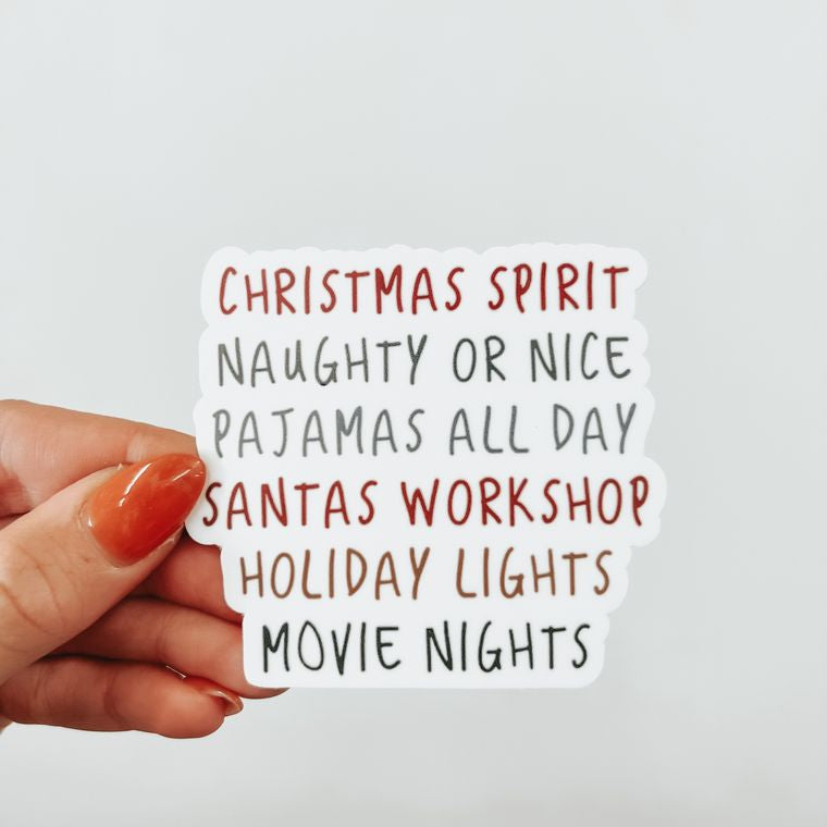 Christmas Favorites Sticker