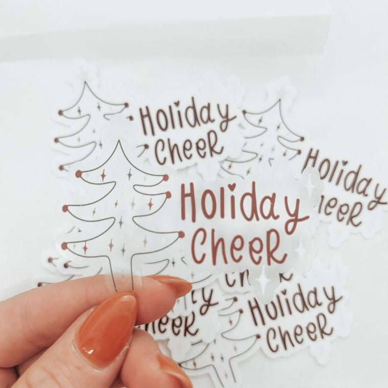 CLEAR  Holiday Cheer Sticker