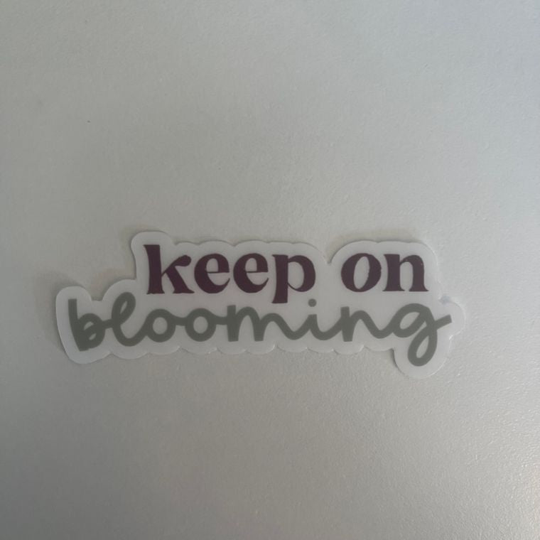 CLEAR Keep on Blooming Stickers